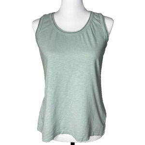 Coyuchi Womens Size S Blue Organic Cotton Woven PJ Top